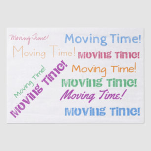 Papier Mousseline Temps de déplacement Typographie colorée Nouveau A