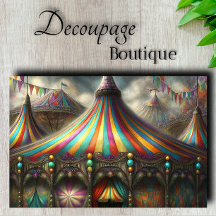 Papier Mousseline Tente de cirque découpée et colorée