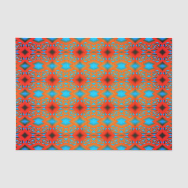 Papier Mousseline Tequila Sunrise Ombre Art Abstrait géométrique (Recto)