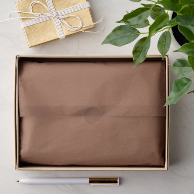Papier Mousseline Terracotta Burnt Orange couleur solide (Cadeau)