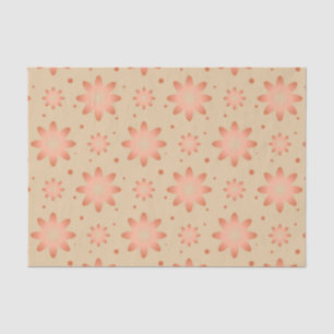 Papier Mousseline Terracotta orange et sable beige délicat marguerit