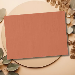 Papier Mousseline Terracotta Orange Solide Couleur Chaleureuse & Con