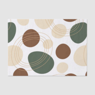 Papier Mousseline Terre tonalité formes organiques motif 2