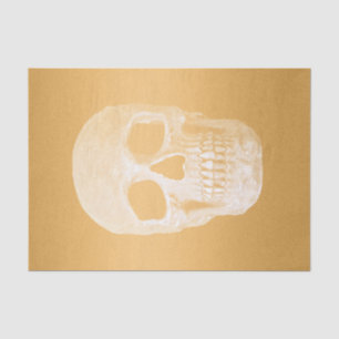Papier Mousseline Tête de crâne gothique Élégant Métallure d'or