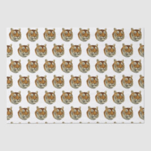 Papier Mousseline Tête de Tigre Vintage