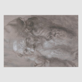 Papier Mousseline Tête d'un vieil homme par Albrecht Durer