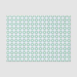 Papier Mousseline Texte japonais minimal bleu vert diamant