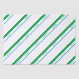 Papier Mousseline Texte japonais minimal bleu vert moyen bande