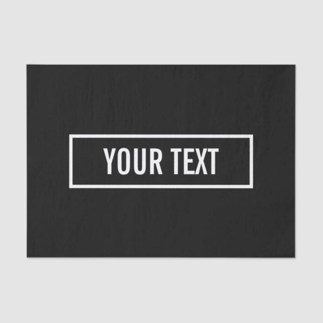 Papier Mousseline Texte modifiable moderne dans le cadre style logo  (Recto)