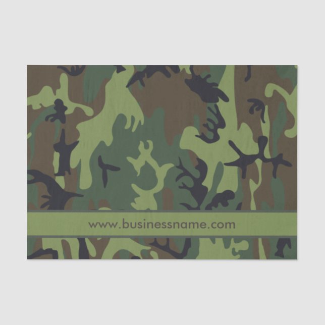 Papier Mousseline Texte personnalisé Camouflage (Recto)