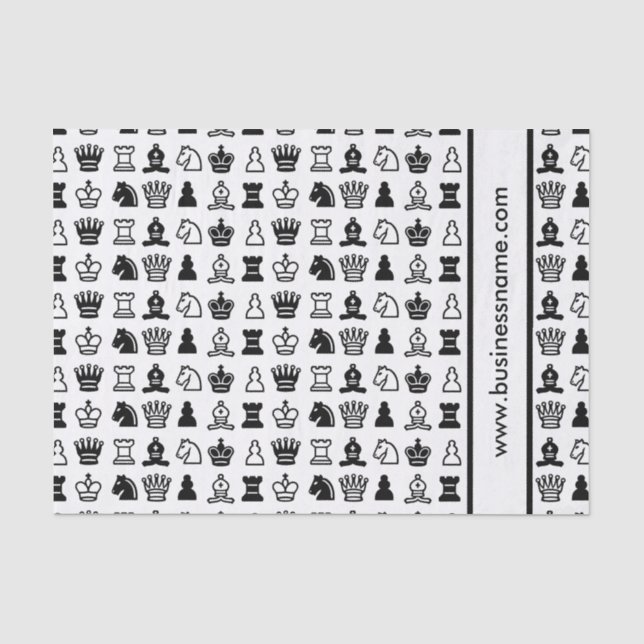 Papier Mousseline Texte personnalisé du Motif d'échecs (Recto)