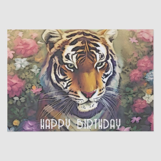Papier Mousseline Texte Tiger personnalisé (Recto)