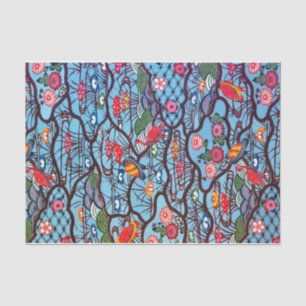 Papier Mousseline Textile japonais Kimono vintage (Bingata)