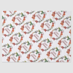 Papier Mousseline Thanksgiving Autumn Wreath to Personnaliser