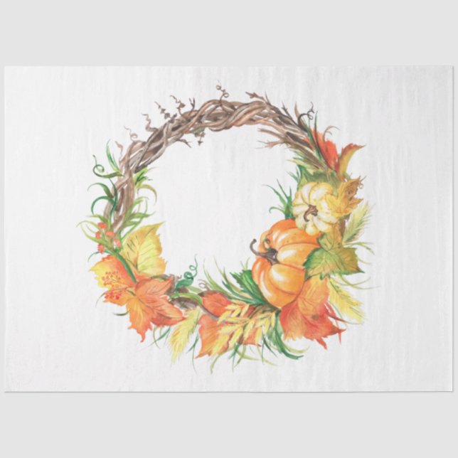 Papier Mousseline Thanksgiving Citrouille Series Design 19 (Recto)