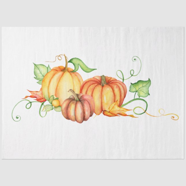 Papier Mousseline Thanksgiving Citrouille Series Design 8 (Recto)