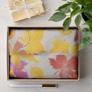 Papier Mousseline Thanksgiving Holiday Fall Maple Feuilles RETRO déc