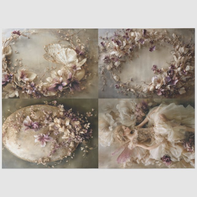 Papier Mousseline The Circle Fairy Tale & Floral Fantasy  (Recto)
