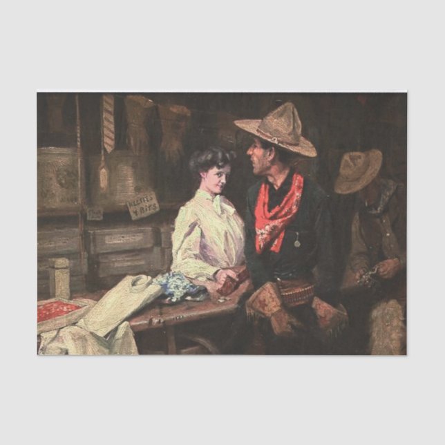 Papier Mousseline "The Glance" Art occidental de W Herbert Dunton (Recto)