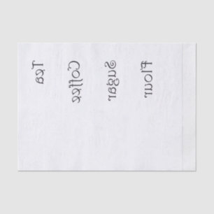 Papier Mousseline Thé inversé Farine de café Sucre