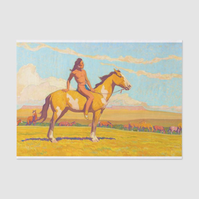 Papier Mousseline The Pony Boy, 1920 par Maynard Dixon (Recto)