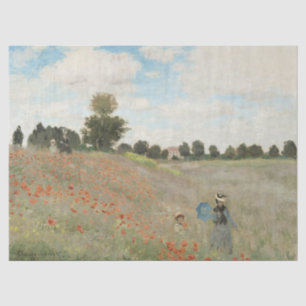 Papier Mousseline The Poppy Field near Argenteuil by Claude Monet