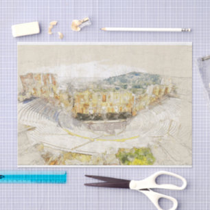 Papier Mousseline Théâtre antique d'Athènes, Grèce