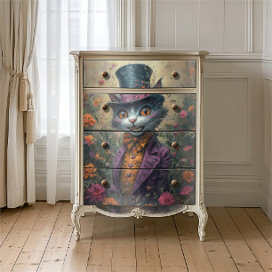 Papier Mousseline Théière gothique de style vintage du Chapelier Fou