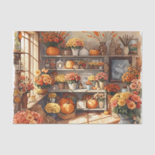 Papier Mousseline Thème d'automne dans Florist shop