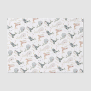 Papier Mousseline Thème de la fête de baleines Décorations de table 