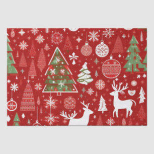 Papier Mousseline Thème de Noël Arbres de Noël Flocon de neige Balis