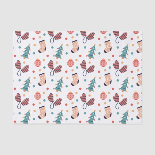 Papier Mousseline Thème de Noël mignon (Recto)