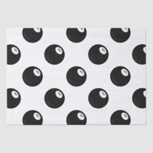 Papier Mousseline Thème Huit Ball Billiard