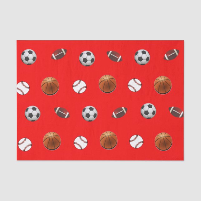 Papier Mousseline Thème sportif (Recto)