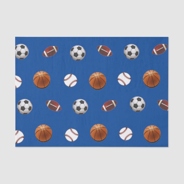 Papier Mousseline Thème sportif majeur (Recto)