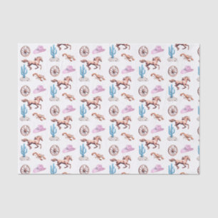 Papier Mousseline Thème Western Cottoncandy Fête de Cowgirl Art