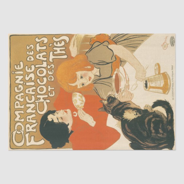 Papier Mousseline Théophile Steinlen Compagnie Française Chocolat (Recto)