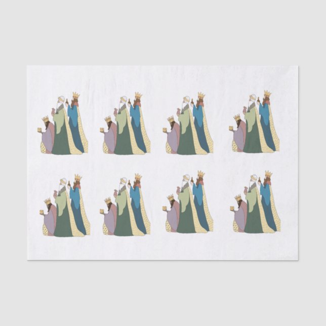 PAPIER MOUSSELINE THREE KING TISSUE PAPER  (Recto)