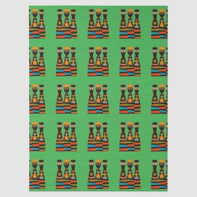 Papier Mousseline Three Wise Men Modern Mid-Century (Recto)