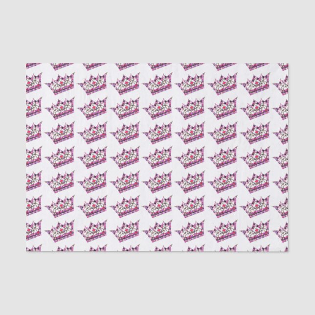 Papier Mousseline "Tiaras !" Tissus (Recto)