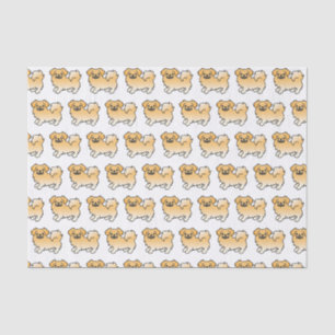 Papier Mousseline Tibétain Spaniel Faon Motif Chien De Dessin Animé