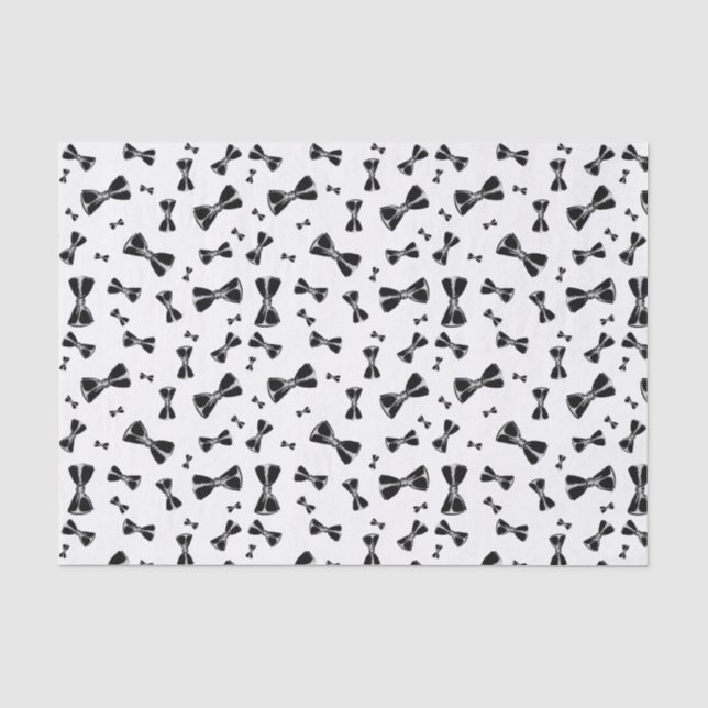 Papier Mousseline Ties noirs en nœud papillon (Recto)