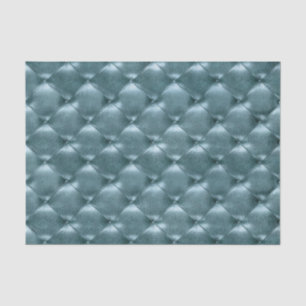 Papier Mousseline Tiffany aquatique Métallurique Bleu Cuir Tufté Tur
