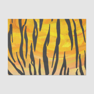 Papier Mousseline Tiger noir et orange