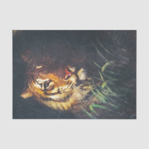 Papier Mousseline Tiger's Head peinture par Abbott Handerson Thayer