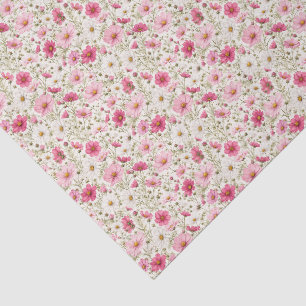Papier Mousseline Tiges de fleurs de cosmos aérées