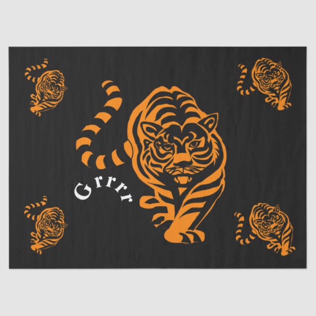 Papier Mousseline Tigre (Recto)