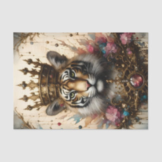 Papier Mousseline Tigre Avec Découpage Couronne