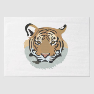 Papier Mousseline Tigre tête visage animal sauvage tigre