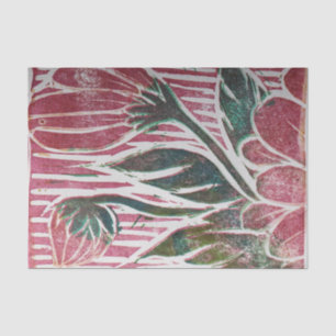 Papier Mousseline Timbre Fleur Wabi Sabi Printemps Floral Nature